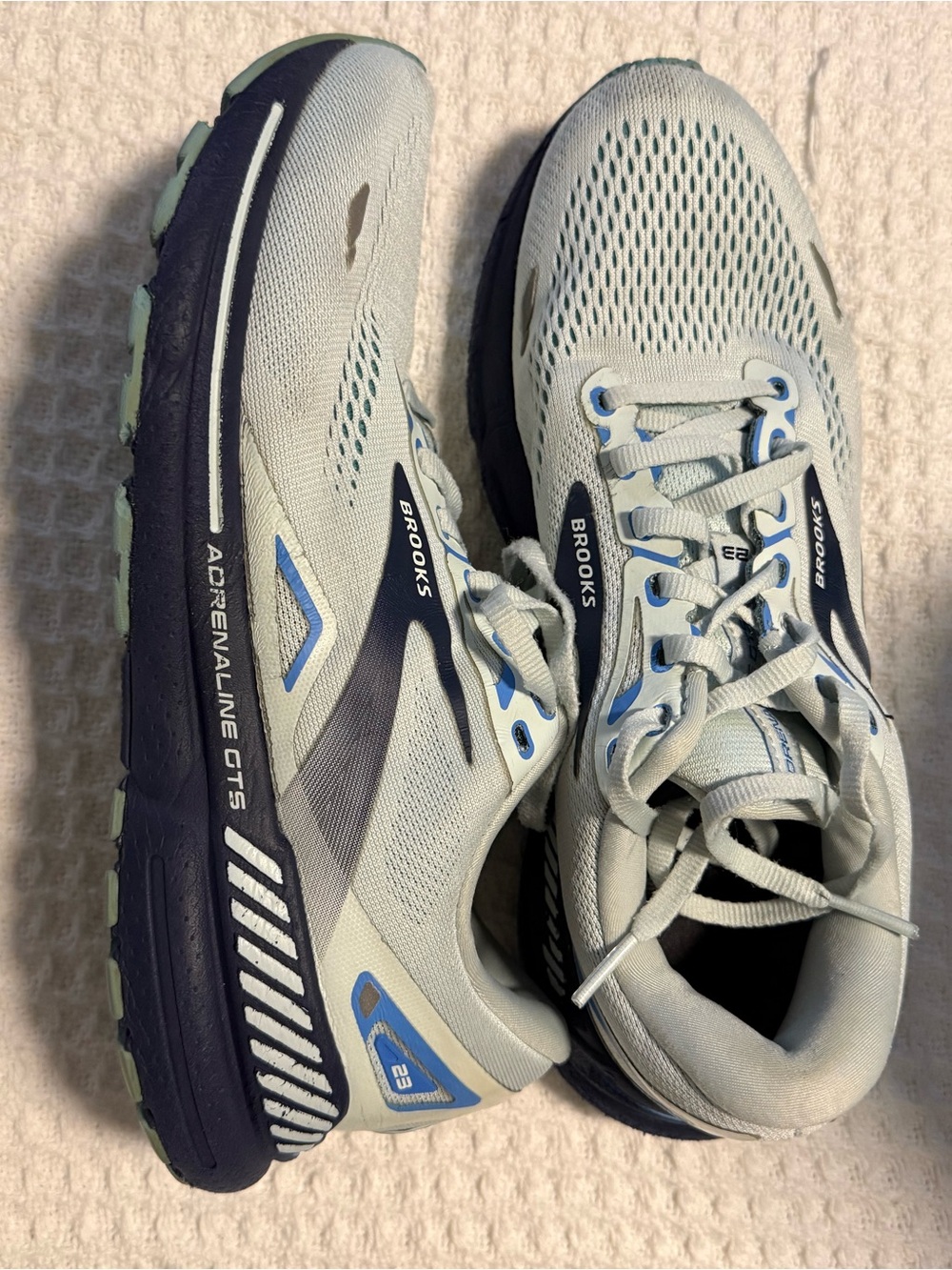Brooks Adrenaline GTS 23 Running Shoes Women’s 9.5B Blue Gray Athletic Sneakers - Picture 2 of 9